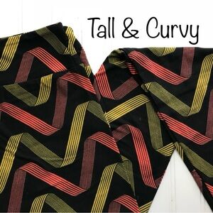 LuLaRoe Tall & Curvy TC Leggings with Zigzag Pattern Womens BRAND NEW BNWT 12-24